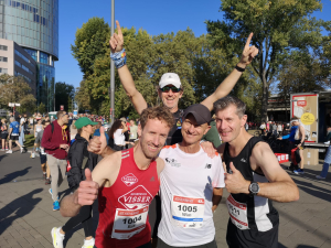 De Keulen 2023 lopers met Rob, Bas, Wim (midden) en Rick